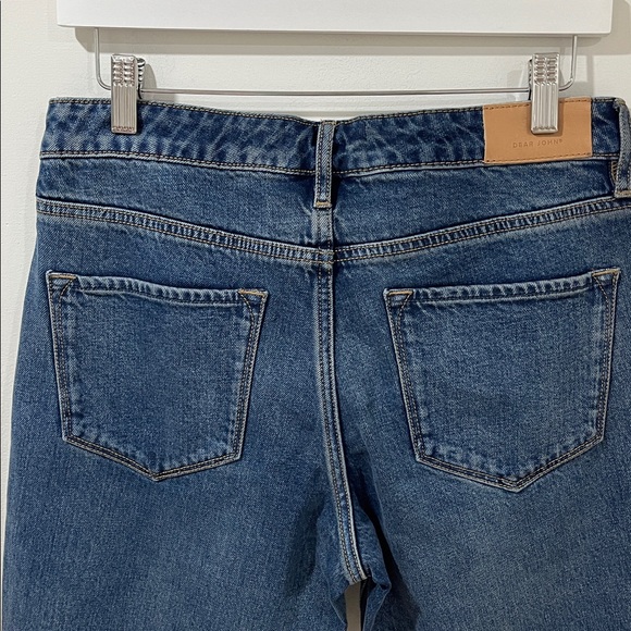 NWT Dear John Denim Women’s Straight Leg Jeans 27 Blaire Dark Blue Wash Mid Rise - Picture 7 of 8